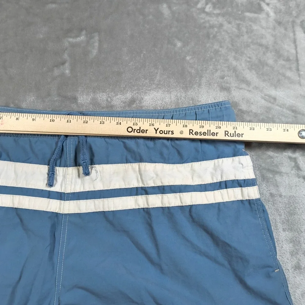 Polo Ralph Lauren Swim Trunks Men XXL Blue Striped Nautical Crest Maritime Lined